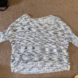 Loose knit green and white sweater bundle